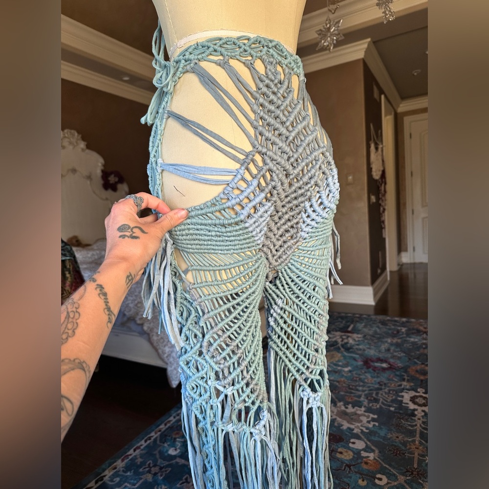 Original GoodVibeGoda Handmade Macramé Rope Pants - Picture 3 of 16